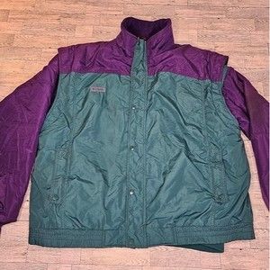 Vintage Columbia Men's 2-Piece Vest Snow Ski Jacket, Men's Size XL